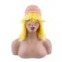 Жълта перука 100% естествен косъм, снимка 3