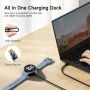 Type C Бързо безжично зарядно устройство за Samsung Galaxy Watch 7/6/5/4/3/2/Active, снимка 4