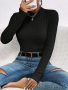 Черна блуза , снимка 1 - Блузи с дълъг ръкав и пуловери - 44834360