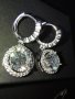 Сребърни 925 Обеци с Мойсанити по 3 карата на Обеца общо 6 Карата!, снимка 9