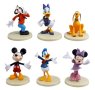 6 бр Мики Мини Маус Mickey Minnie Disney пластмасови фигурки на бяла стойка за украса торта и игра, снимка 5