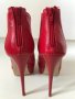 Osmose 36 червени боти платформа сандал естествена кожа висок ток, снимка 5