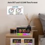Нов Голям цифров часовник RGB цветен будилник Дом Спалня, снимка 2
