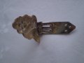 Стара красива щипка брошка  бронз, снимка 3