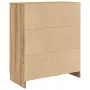 vidaXL Бюфет с чекмеджета, дъб артизан, 71x35x84 см, инженерно дърво, снимка 8
