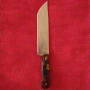 Стар касапски нож, ръчно изработен от соца. , снимка 3