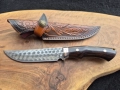 Ловен нож дамаска стомана,LN427, снимка 3