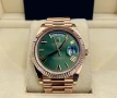 Rolex Day Date President Gold Green Roman Dial , снимка 2
