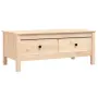 vidaXL Кафе маса, 100x50x40 см, бор масив（SKU: 814604）, снимка 1