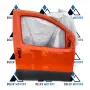 Дясна предна врата Оранжев цвят; черна долна защитна облицовка за Peugeot Bipper Tepee 1.3 HDI, снимка 1