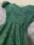 Зелена дълга рокля, снимка 1 - Рокли - 44531655