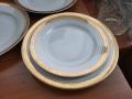 Стар български порцелан чинии с златен кант , снимка 1
