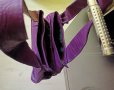 Кокетна лилава дамска чанта, снимка 3
