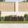 vidaXL Градинска висока леха поцинкована стомана 240x40x45 см кафява, снимка 3