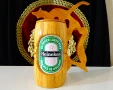 Дървена халба с капак Heineken. , снимка 1