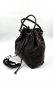 Мароканска чанта тип торба от естествена кожа в тъмно кафяво, снимка 2