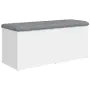 vidaXL Пейка за съхранение, бяла, 102x42x45 см, инженерно дърво, снимка 6