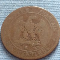 Рядка монета 10 сантима 1855г. Франция Наполеон трети за КОЛЕКЦИЯ 30252, снимка 1 - Нумизматика и бонистика - 42681869