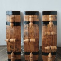 Полилеи от автентични бъчви с дървени чашки-конуси!, снимка 3 - Полилеи - 21507023