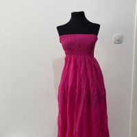 Розова лятна/плажна рокля, снимка 4 - Рокли - 41634013