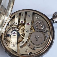 Сребърен джобен часовник, снимка 10 - Антикварни и старинни предмети - 39741578