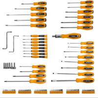 Комплект отверки и битове 100части, снимка 2 - Отвертки - 44679510