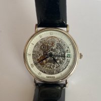 Limited GUCCI Skeleton Platinum Дамски часовник, снимка 6 - Дамски - 41894850