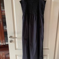 Нова 42 номер дълга спортно елегантна ежедневна черна памучна рокля ластична горна част , снимка 7 - Рокли - 41676561