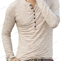 Нова модна мъжка тениска с дълги ръкави, 5цвята - 023, снимка 5 - Тениски - 40850808