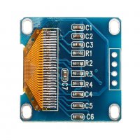 0,96 инча 4-пинов IIC I2C OLED дисплей модул 12864 / жълт + син, снимка 5 - Друга електроника - 35807012