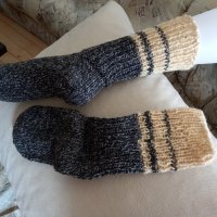 Ръчно плетени чорапи размер 40, снимка 2 - Мъжки чорапи - 39693434