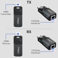  HDMI Extension Adapter 165ft/50m 1080p Over Cat5 Cat6 Audio, снимка 5 - Друга електроника - 44263515