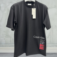 *Calvin Klein* Тениска с къс ръкав в черен цвят, изчистен модел, Premium quality, снимка 1 - Тениски - 44826045