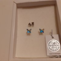 Swarovski пеперудки обеци, снимка 3 - Обеци - 35696113