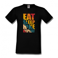 Мъжка тениска Eat Sleep Hike Repeat,Къмпинг,Планина,Изненада,Подарък,Поход,Връх,Хижа,, снимка 2 - Тениски - 36348723