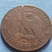 Рядка монета 10 сантима 1855г. Франция Наполеон трети за КОЛЕКЦИЯ 30434, снимка 2 - Нумизматика и бонистика - 42682970