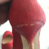 Високи червени обувки tergan , снимка 4 - Дамски обувки на ток - 36311367