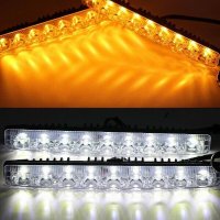 LED DRL дневни светлини с мигач - 9 диода*, снимка 2 - Аксесоари и консумативи - 40388367