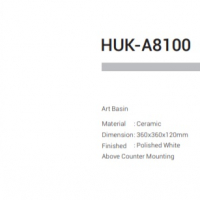 Керамична мивка с елегантен дизайн HUK-A8100, снимка 2 - Мивки - 36306243