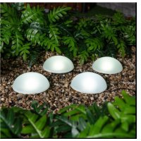 Соларни фенери за градина, комплект бели гъби, 82 см, 4 бр., снимка 1 - Външни лампи - 40399404
