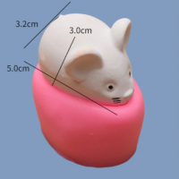 3D мишка мишле силиконов молд форма калъп фондан гипс шоколад свещ, снимка 1 - Форми - 36242011