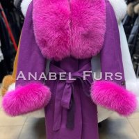 Дамско палто от естествен косъм лисица , снимка 1 - Палта, манта - 34851464