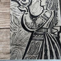 Винтидж картина Момичето с гълъба, снимка 4 - Антикварни и старинни предмети - 39130231