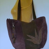 Дамска чанта от естествена кожа! Ръчна изработка!, снимка 2 - Чанти - 34810084