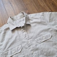 Страхотна мъжка ленена риза DRESSMANN размер M, снимка 3 - Ризи - 41683164