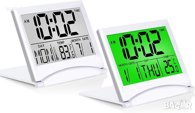 НОВ НАСТОЛЕН LCD ДИГИТАЛЕН ЧАСОВНИК С ТЕМПЕРАТУРА+КАЛЕНДАР. БУДИЛНИК НАСТОЛНИ ЕЛЕКТРОННИ ЧАСОВНИЦИ, снимка 1