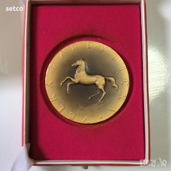 Чехословакия Медал 100 г. конни надбягвания VELKA PARDUBICKA, снимка 1