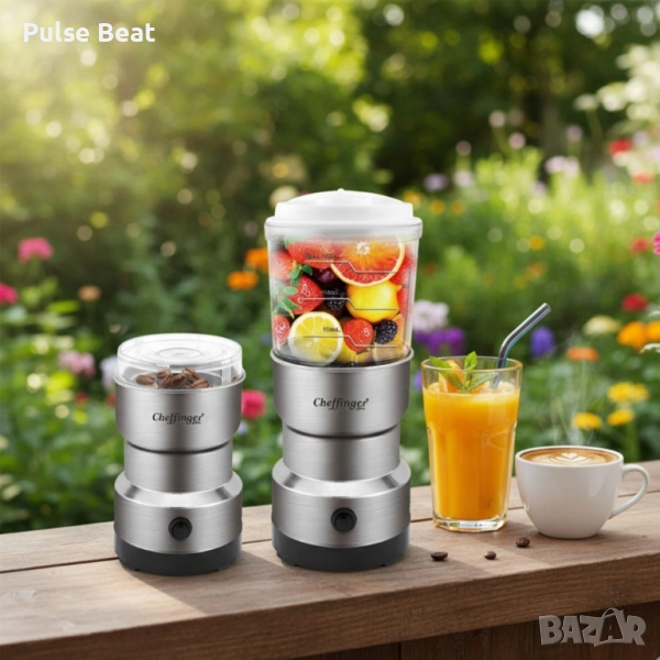 Луксозен порцеланов сервиз + 2в1 блендер и мелничка Cheffinger - Ексклузивен комплект 3 в 1, снимка 1