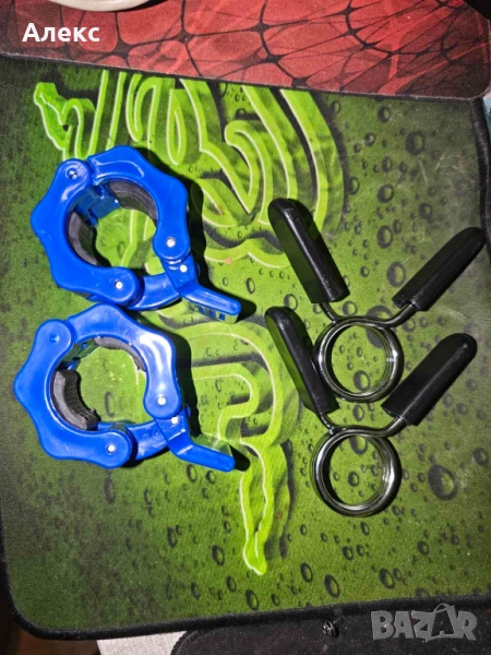 Два комплекта скоби/държачи/контри за щанга Ф28, снимка 1