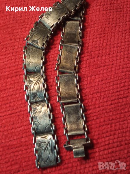 СТАРИННА РЪЧНО ФЛОРАЛНО ОРНАМЕНТИРАНА СРЕБЪРНА ГРИВНА УНИКАТ АНГЛИЯ - ЛИПСВА 1-та ЗАКОПЧАЛКА! 27314, снимка 1